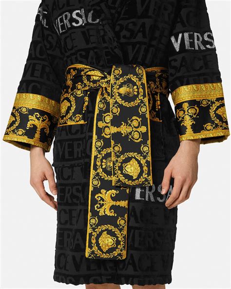 versace allover bathrobe|versace bathrobe cheap.